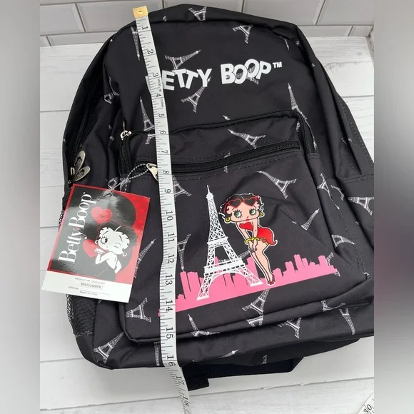 Betty Boop “ In Paris “ Backpack Perfect for Every Day Use Lightweight - Picture 4 of 9